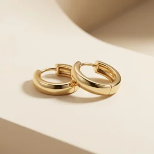 Minimalist gold hoop earrings