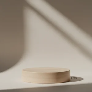 Minimalist wooden product podium