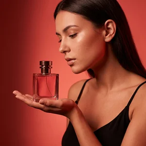 Dramatic perfume silhouette