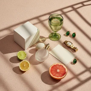 Vibrant wellness flat lay