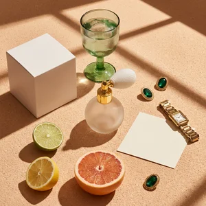 Vibrant wellness flat lay