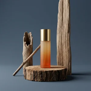 Earthy Luxury Perfume Display