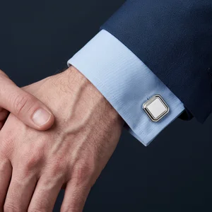 Classic cufflink on suit cuff