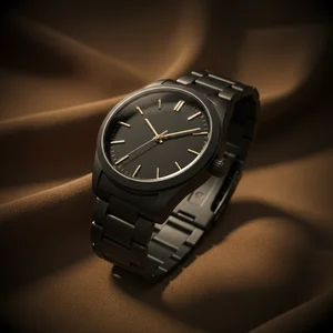 Sleek Black Minimalist Watch