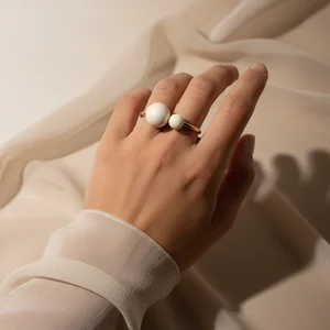 Delicate Pearl Ring Display