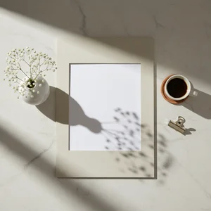 Minimalist Workspace Flat Lay