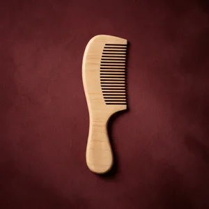 Luxury gold comb on velvet