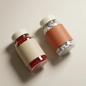 Minimalist vitamin bottle mockup