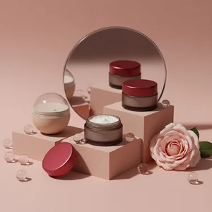 Luxury pink skincare display