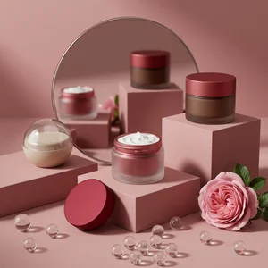 Luxury pink skincare display