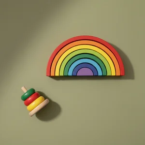 Playful Wooden Rainbow Toy