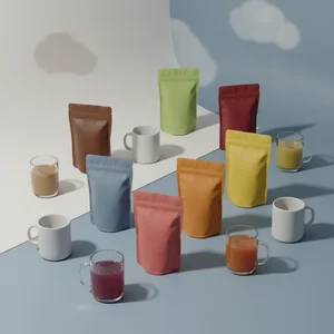 Vibrant coffee branding bags