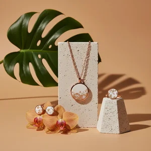 Playful makeup brush on shapes