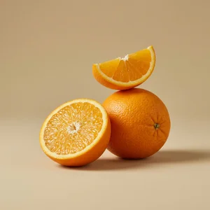 Fresh vibrant oranges display