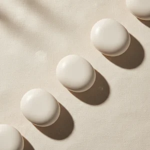 Elegant white cosmetic jars