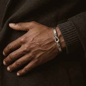 Rugged silver chain bracelet