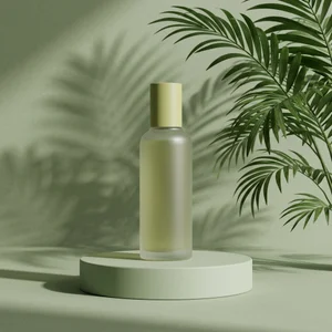 Green Pedestal with Palm Shadow