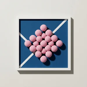 Minimalist tennis court art