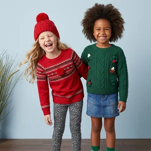 Festive kids' Christmas sweaters