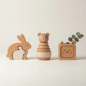 Minimalist wooden nursery decor