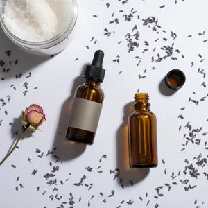 Organic essential oil bottles