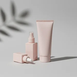Elegant pink skincare range