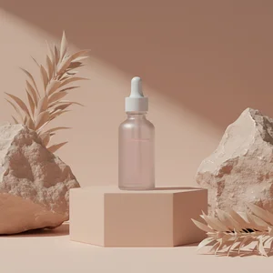 Modern Skincare on Textured Pink