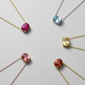 Elegant gemstone necklace collection