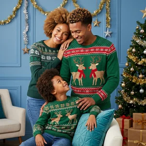 Festive family Christmas sweaters