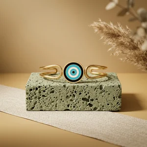 Evil eye bracelet on stone