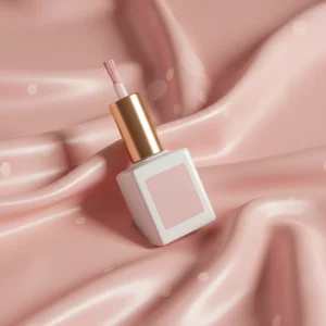 Luxurious pink nail polish