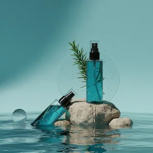 Refreshing blue spray bottle