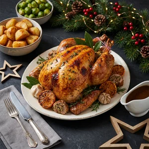 Festive Christmas turkey feast