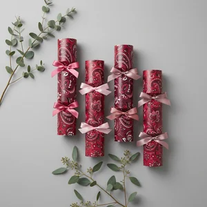 Festive patterned crackers with botanical