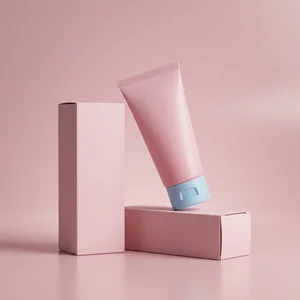 Minimalist pink skincare duo