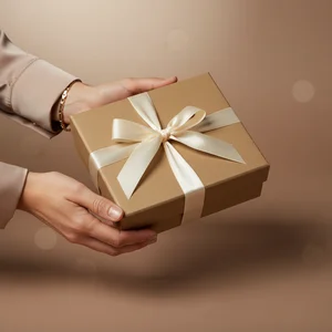 Thoughtful gift-giving moment