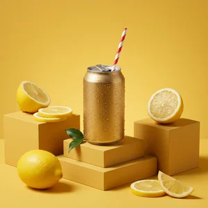 Sunny citrus soda display
