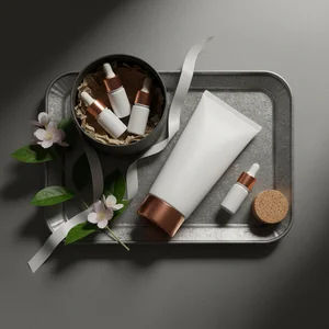 Natural skincare arrangement