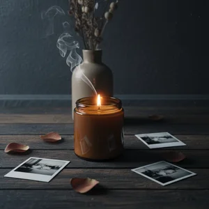 Mysterious ritual candle