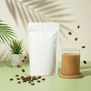 Coffee pouch with tropical plant