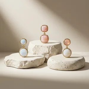 Elegant rose gold earrings