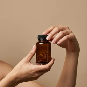 Natural wellness bottle mockup