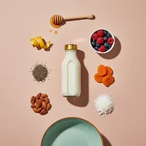 Healthy Grains & Dried Fruits Flat Lay