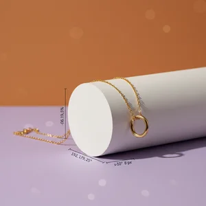 Sculptural gold necklace display