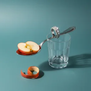 Minimalist post-snack scene