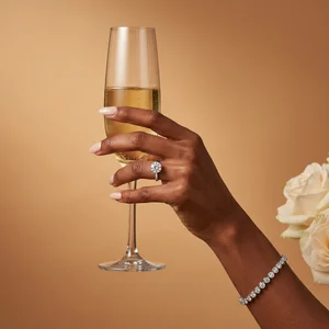 Elegant jewelry with champagne