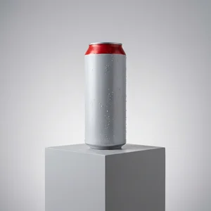 Chilled beverage can on pedestal