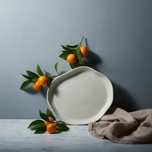 Minimalist olive branch still life