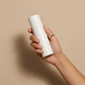 Minimalist bottle in hand