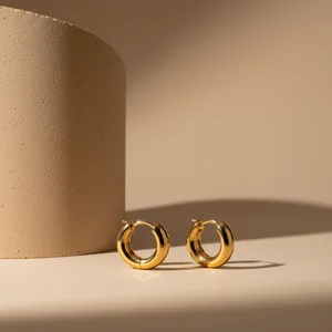 Elegant gold hoop earrings